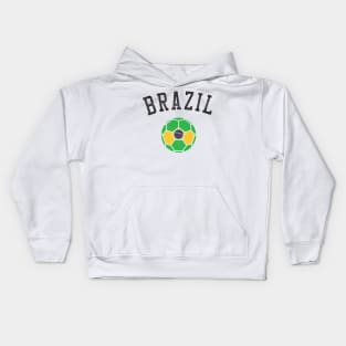 Brazil Soccer Team Heritage Flag Kids Hoodie